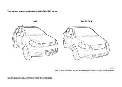 2008 Suzuki SX4 Bedienungsanleitung | Englisch