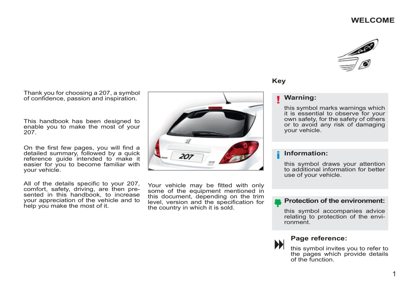 2011-2014 Peugeot 207/207 SW Bedienungsanleitung | Englisch