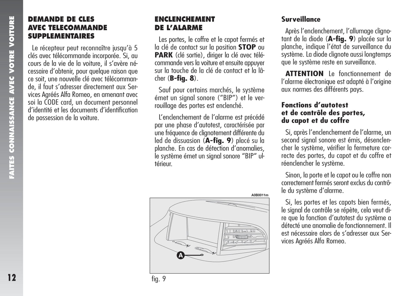 2004-2007 Alfa Romeo 156 Bedienungsanleitung | Französisch