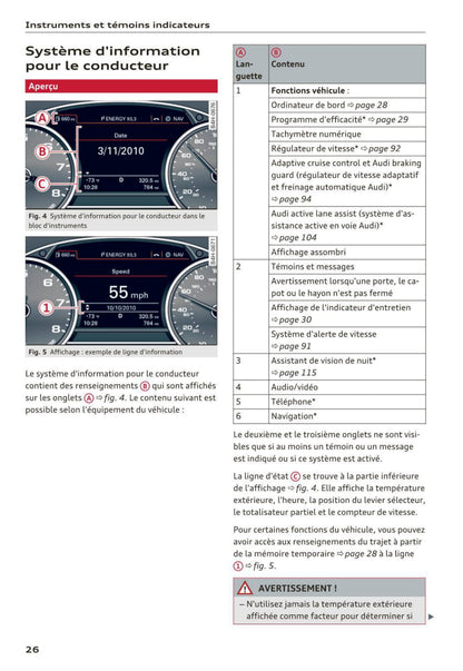 2014-2016 Audi A6/S6 Owner's Manual | French