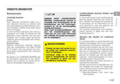 2019-2020 Kia Sorento Owner's Manual | Dutch