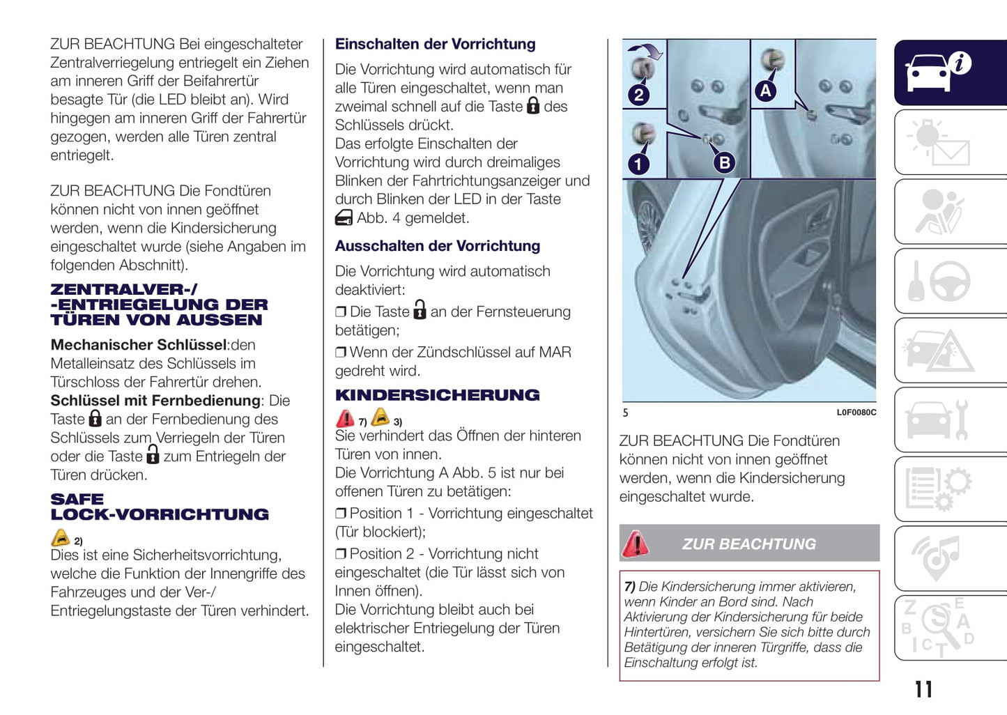 2015-2017 Lancia Ypsilon Owner's Manual | German