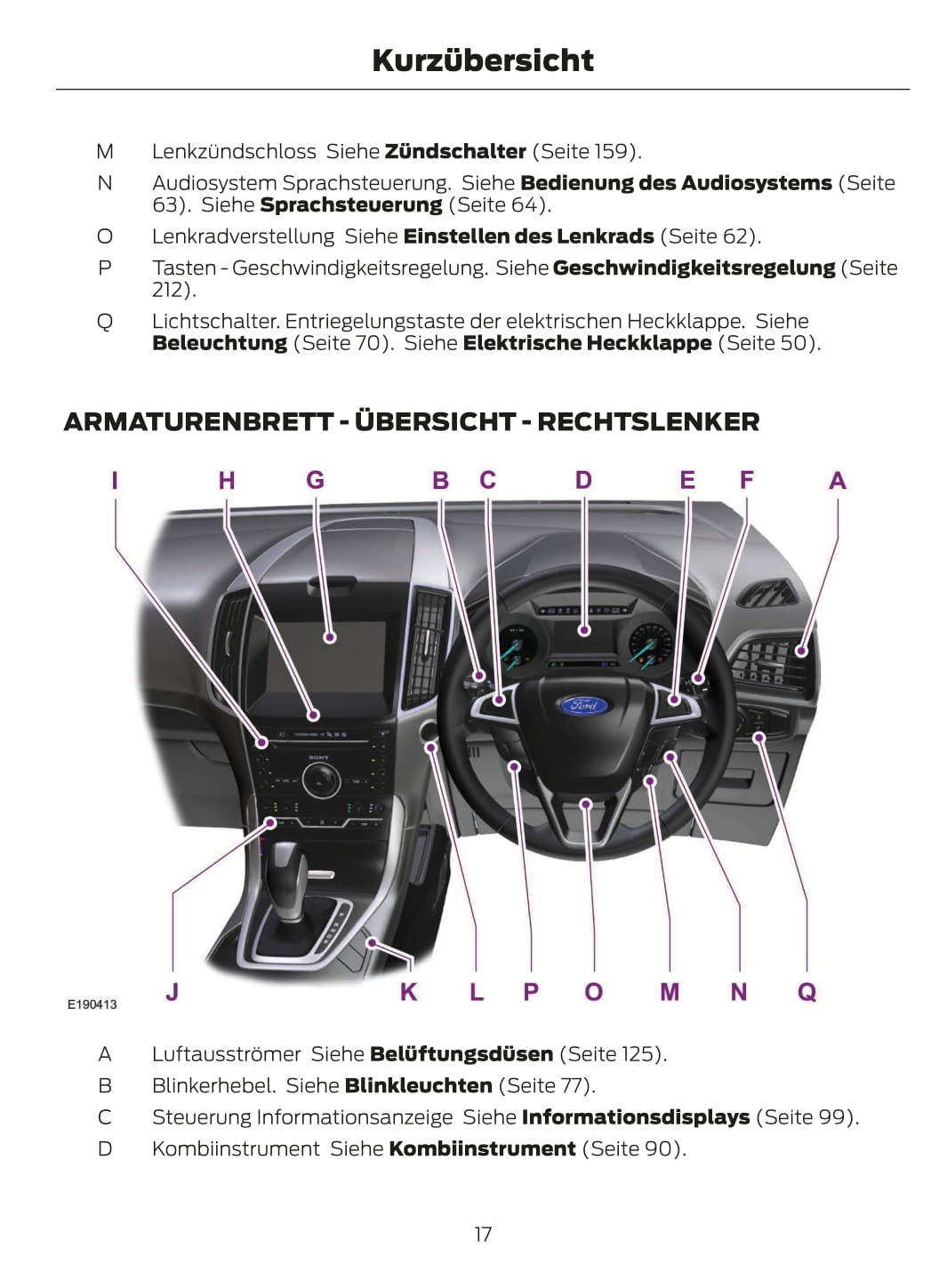2015-2016 Ford Galaxy / S-Max Bedienungsanleitung | Deutsch