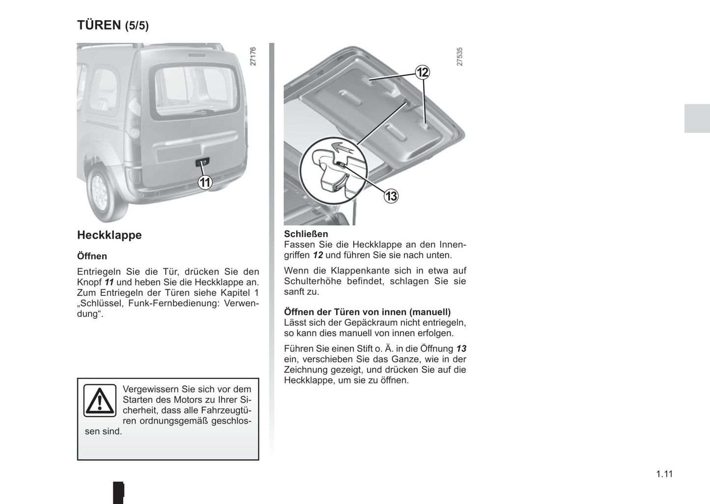 2015-2016 Renault Kangoo Bedienungsanleitung | Deutsch