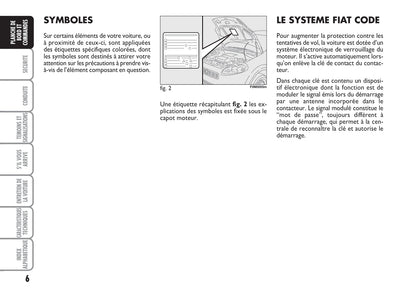 2007-2008 Fiat Punto/Grande Punto Owner's Manual | French