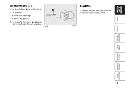 2007-2008 Fiat Punto/Grande Punto Owner's Manual | French