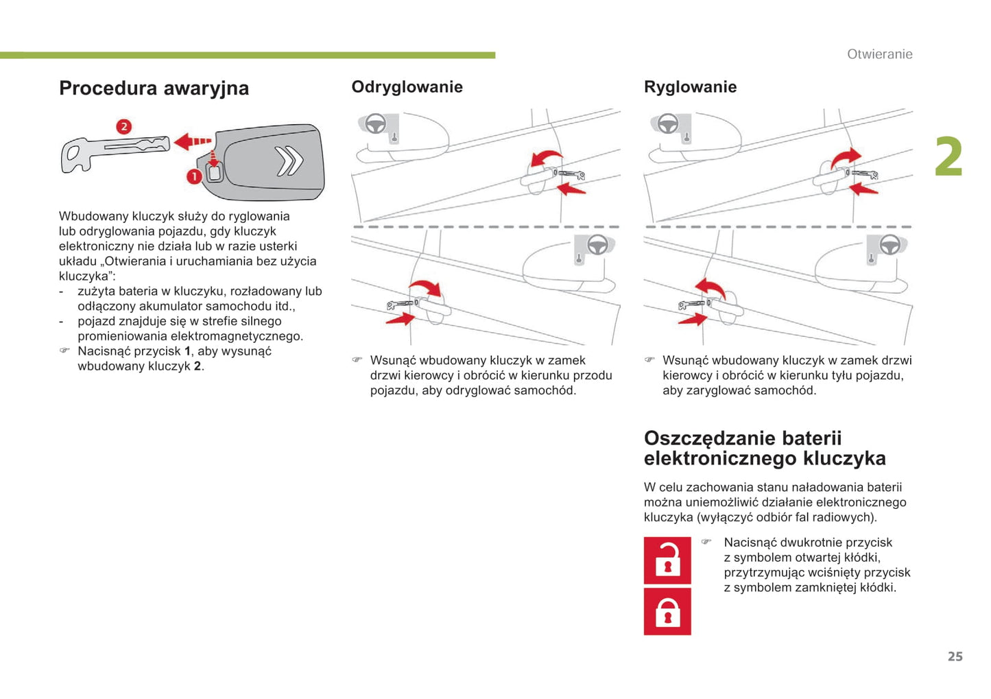 2018-2022 Citroën C1 Owner's Manual | Polish