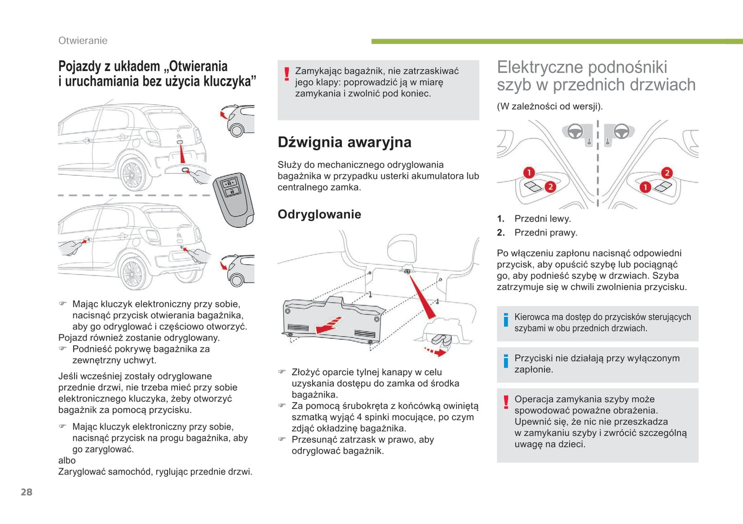 2018-2022 Citroën C1 Bedienungsanleitung | Polnisch