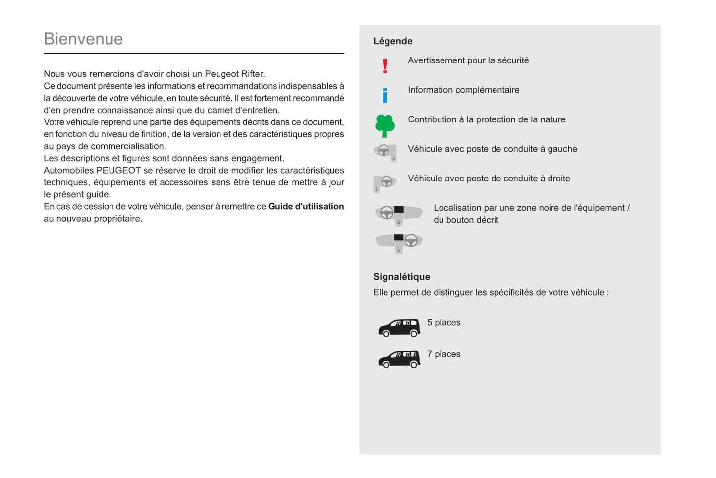 2019-2022 Peugeot Rifter Bedienungsanleitung | Französisch