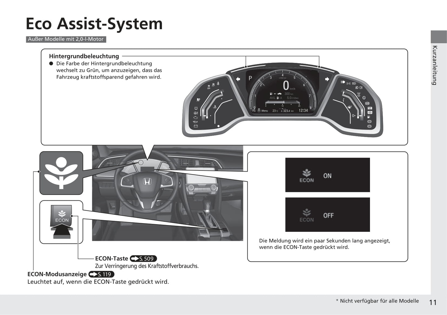 2018-2019 Honda Civic Hatchback Owner's Manual | German