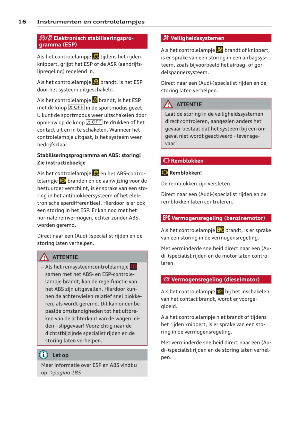 2011-2014 Audi A6 Owner's Manual | Dutch