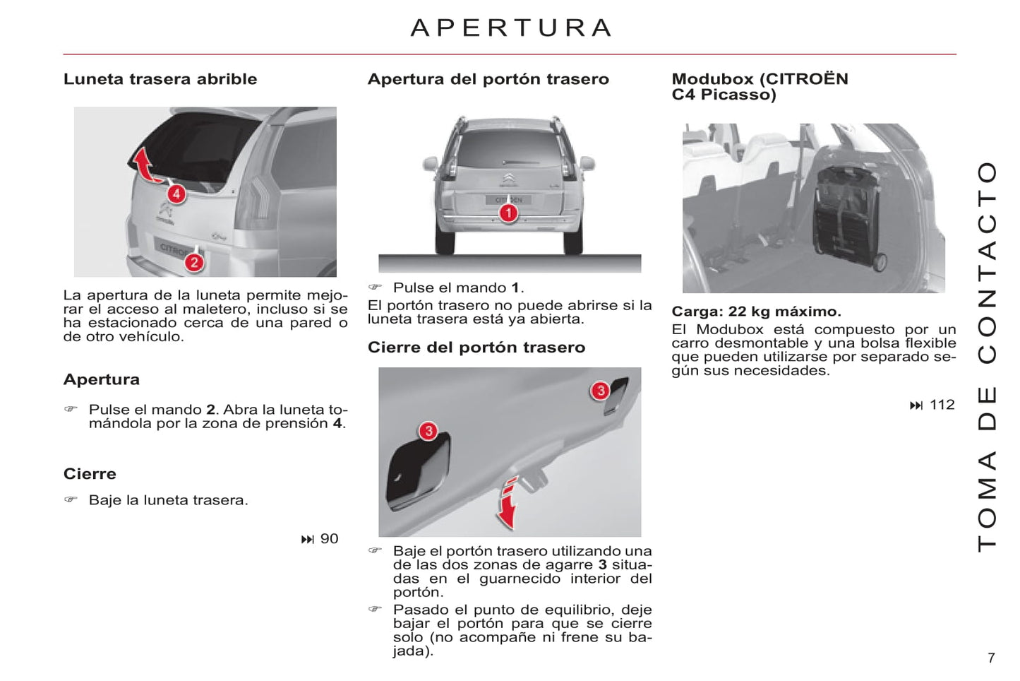 2011-2013 Citroën C4 Picasso/Grand C4 Picasso Bedienungsanleitung | Spanisch