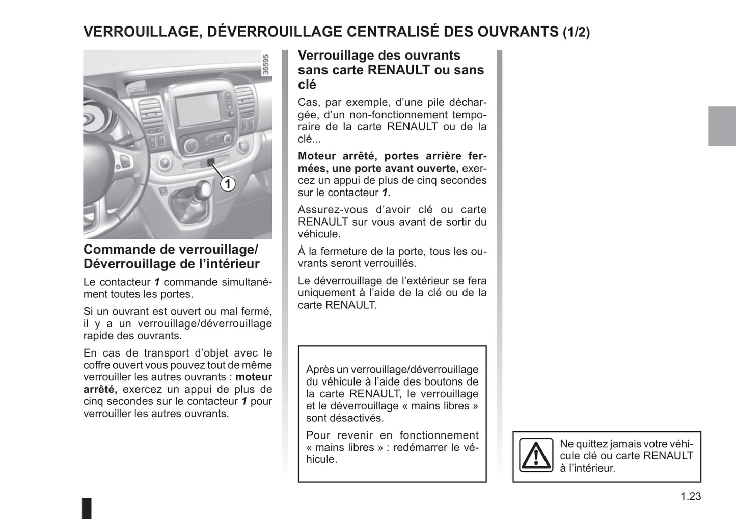 2018-2019 Renault Trafic Bedienungsanleitung | Französisch