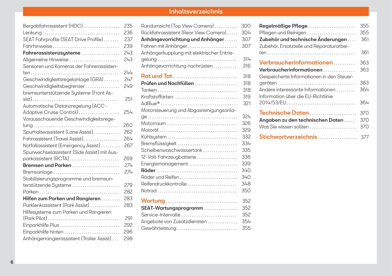 2021-2022 Seat Ateca Owner's Manual | German