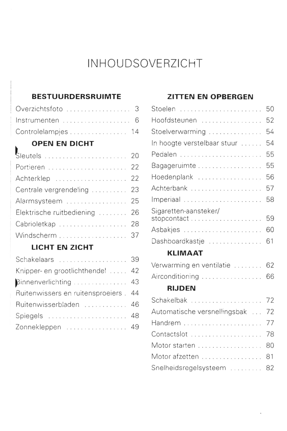 1998-2002 Volkswagen Golf Owner's Manual | Dutch