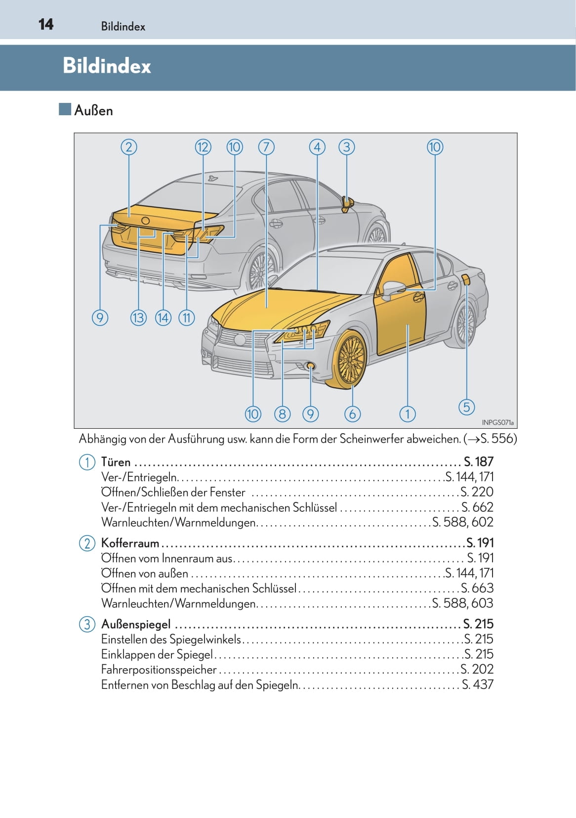2014-2015 Lexus GS 300h/GS 450h Bedienungsanleitung | Deutsch