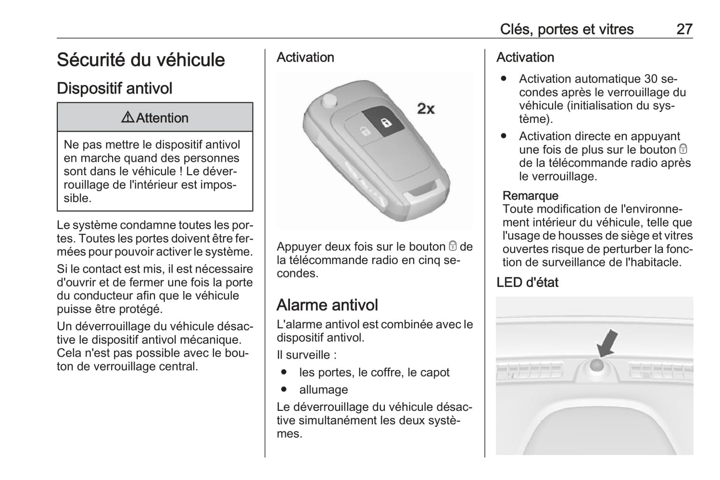 2016 Opel Mokka Owner's Manual | French