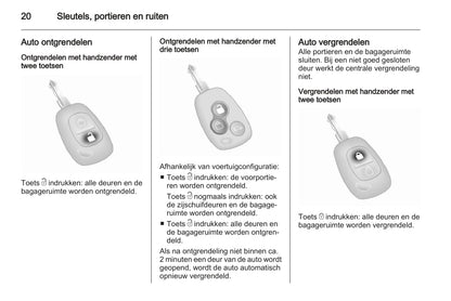 2012 Opel Movano Owner's Manual | Dutch