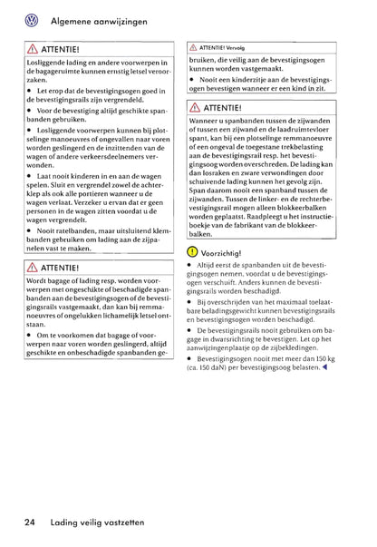 2009-2016 Volkswagen Caravelle/Multivan/Transporter Owner's Manual | Dutch