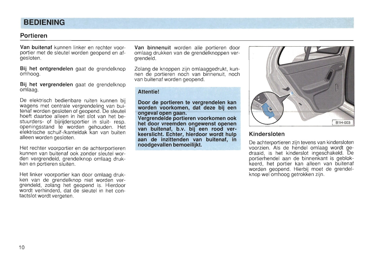 1991-1997 Volkswagen Golf Owner's Manual | Dutch