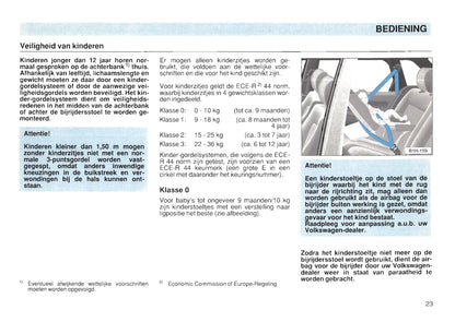 1991-1997 Volkswagen Golf Owner's Manual | Dutch