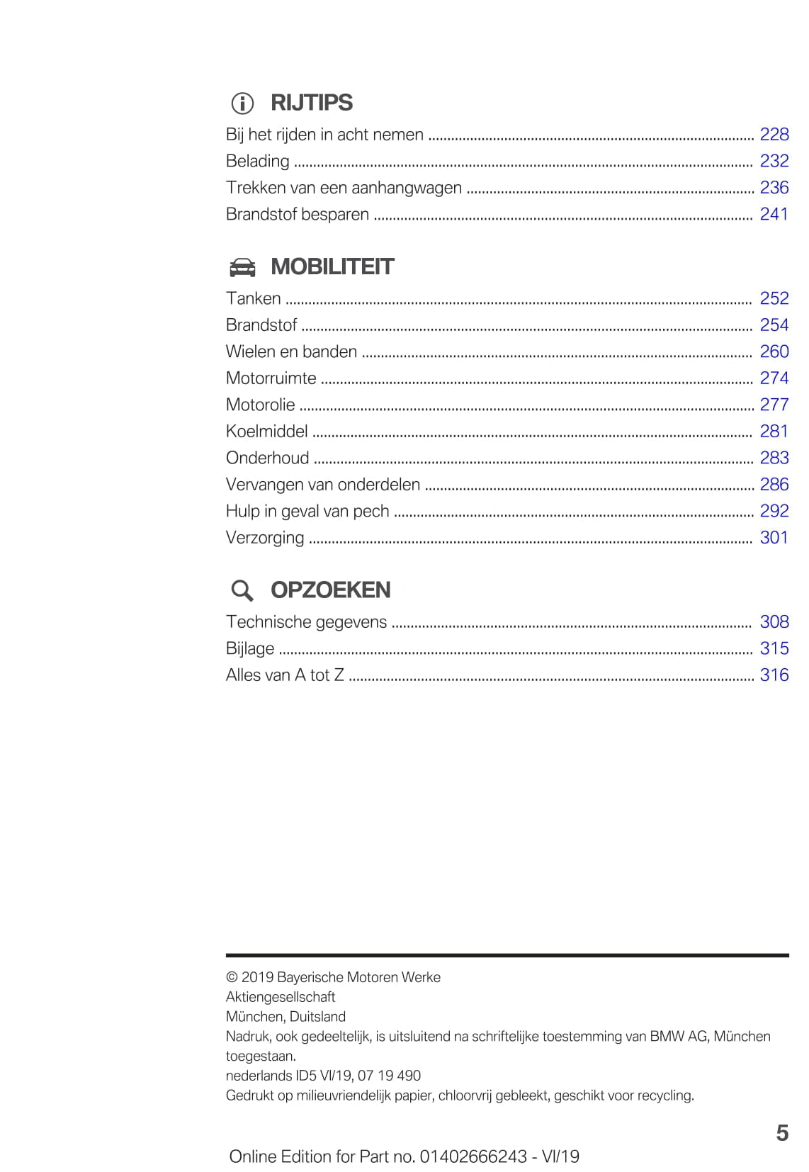 2019 BMW 2 Series Owner's Manual | Dutch