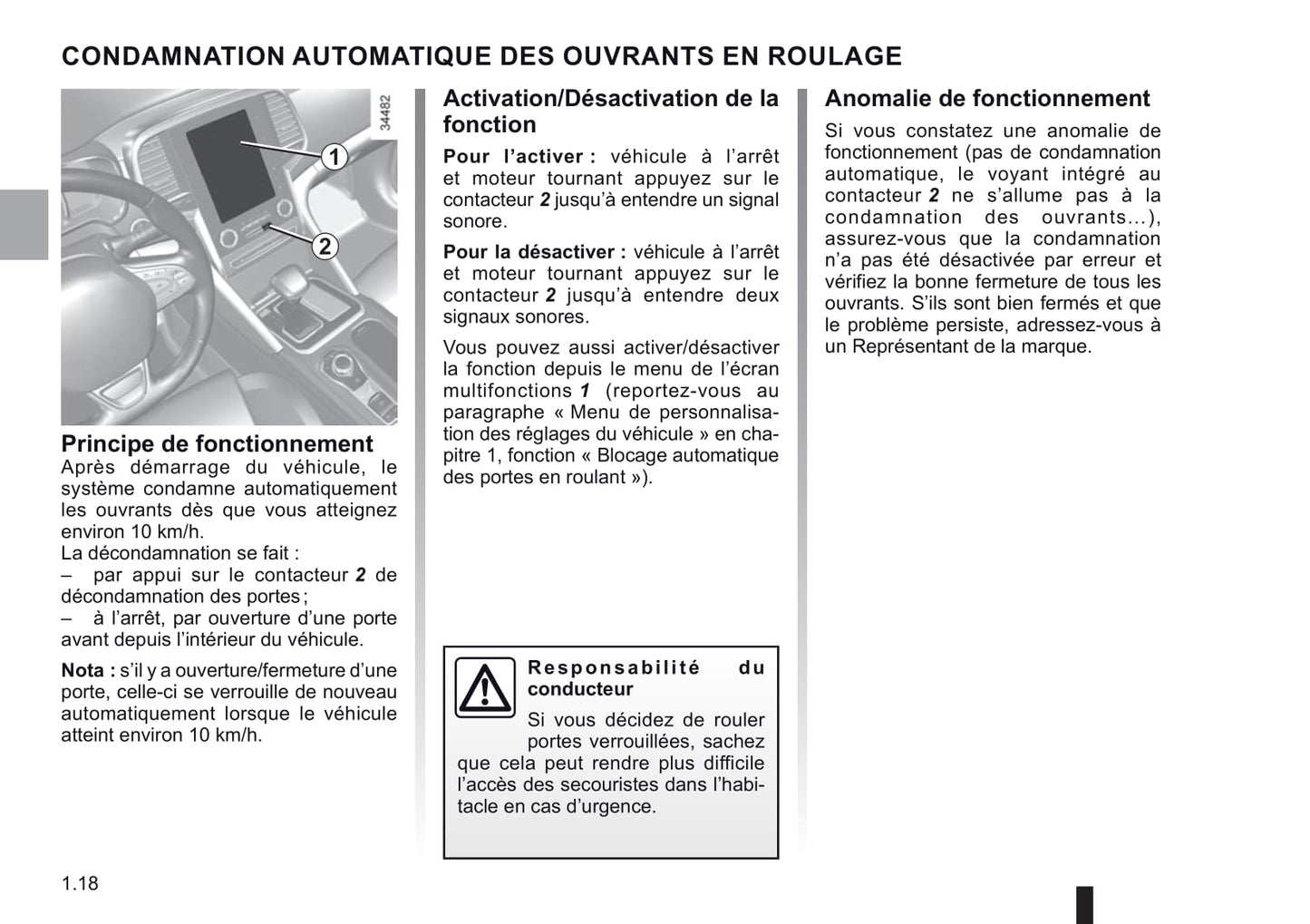 2018-2019 Renault Talisman Owner's Manual | French