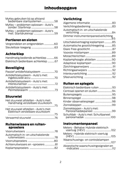 2021-2023 Ford Galaxy / S-Max Owner's Manual | Dutch