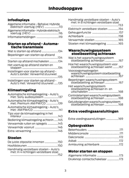 2021-2023 Ford Galaxy / S-Max Owner's Manual | Dutch