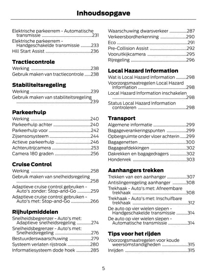 2021-2023 Ford Galaxy/S-Max Owner's Manual | Dutch