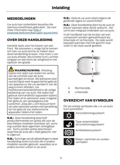 2021-2023 Ford Galaxy/S-Max Owner's Manual | Dutch