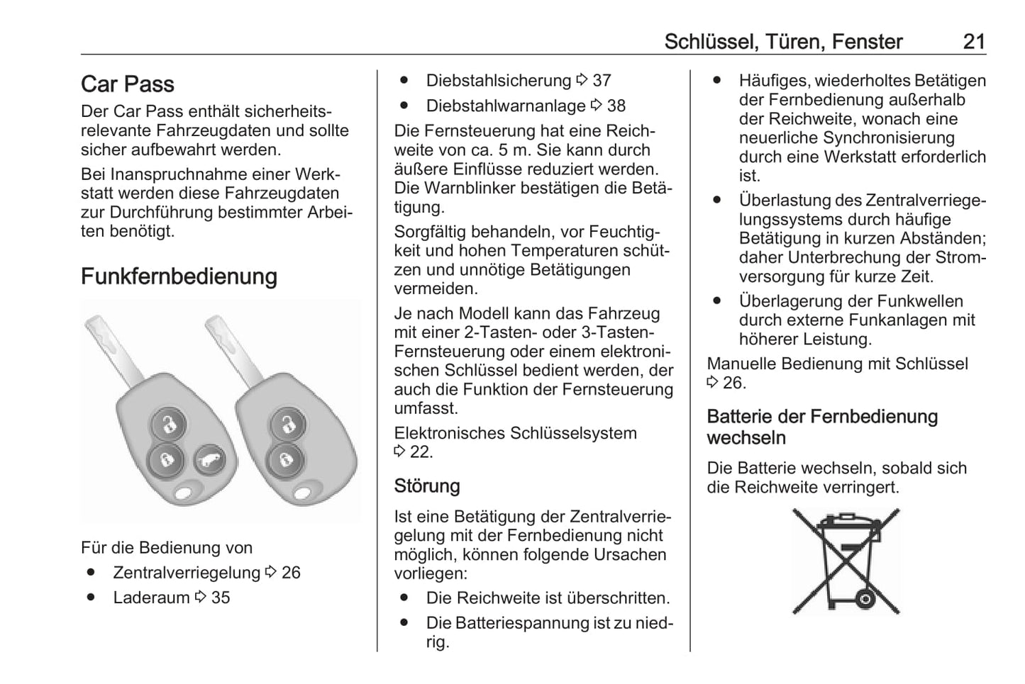 2019 Opel Vivaro Owner's Manual | German