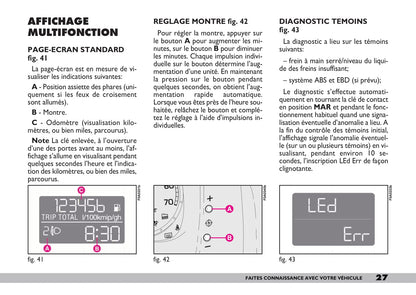 2009-2010 Fiat Doblò Owner's Manual | French