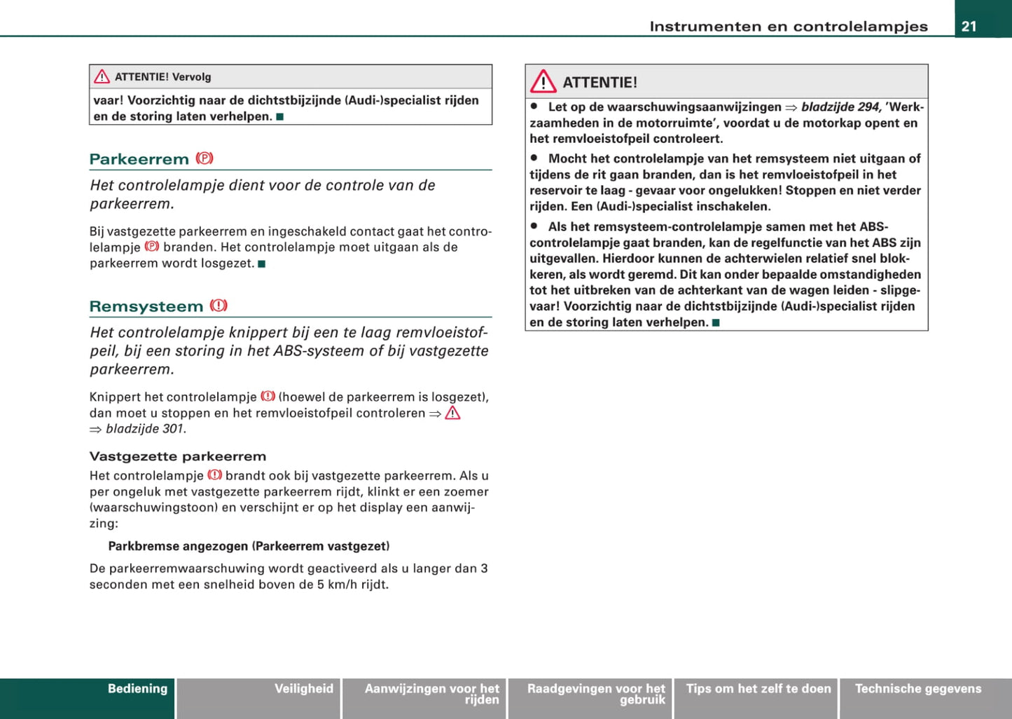 2006-2009 Audi Q7 Bedienungsanleitung | Niederländisch