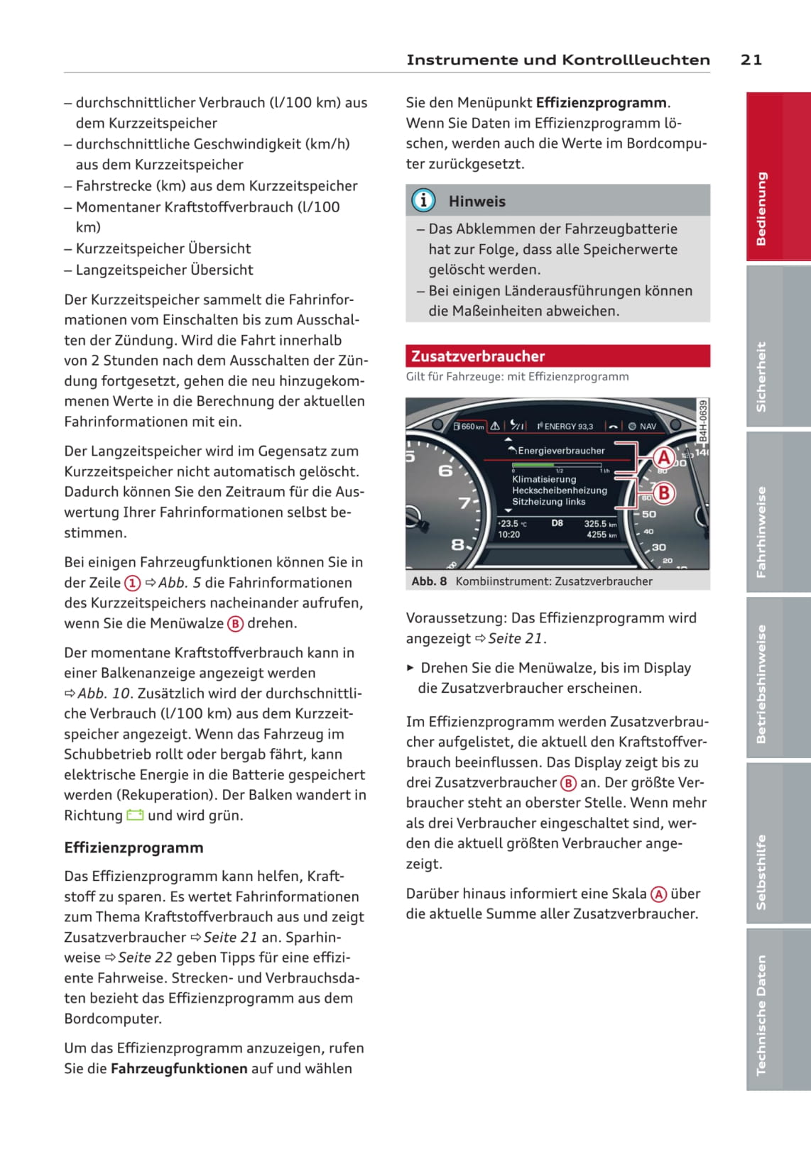 2010-2013 Audi A8/S8 Bedienungsanleitung | Deutsch