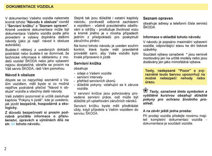 1993-1994 Skoda Favorit Owner's Manual | Czech