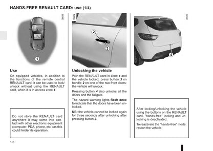 2015-2016 Renault Clio Bedienungsanleitung | Englisch