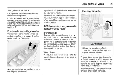 2015-2016 Opel Antara Owner's Manual | French