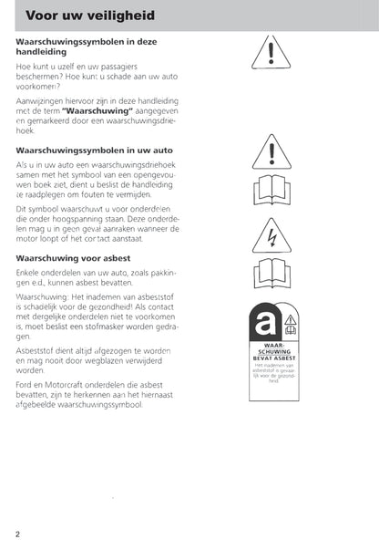 1989-1996 Ford Fiesta Owner's Manual | Dutch