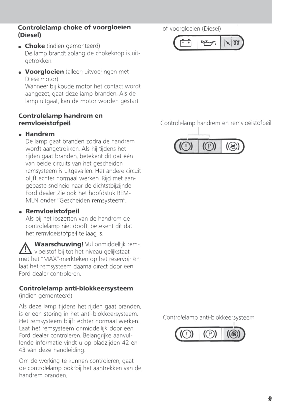 1989-1996 Ford Fiesta Owner's Manual | Dutch