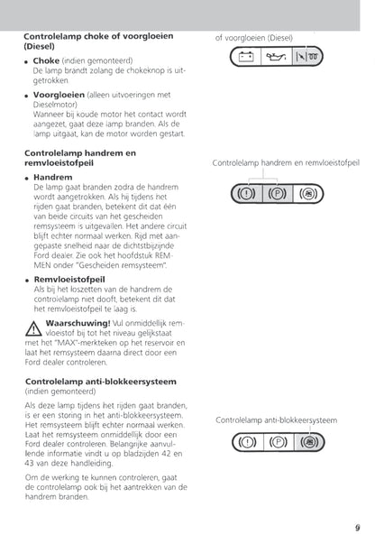 1989-1996 Ford Fiesta Owner's Manual | Dutch