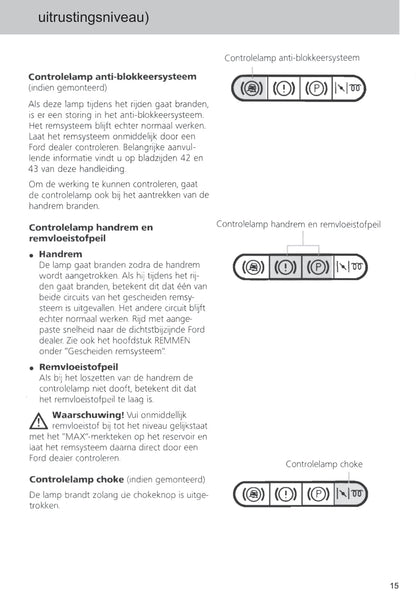 1989-1996 Ford Fiesta Owner's Manual | Dutch