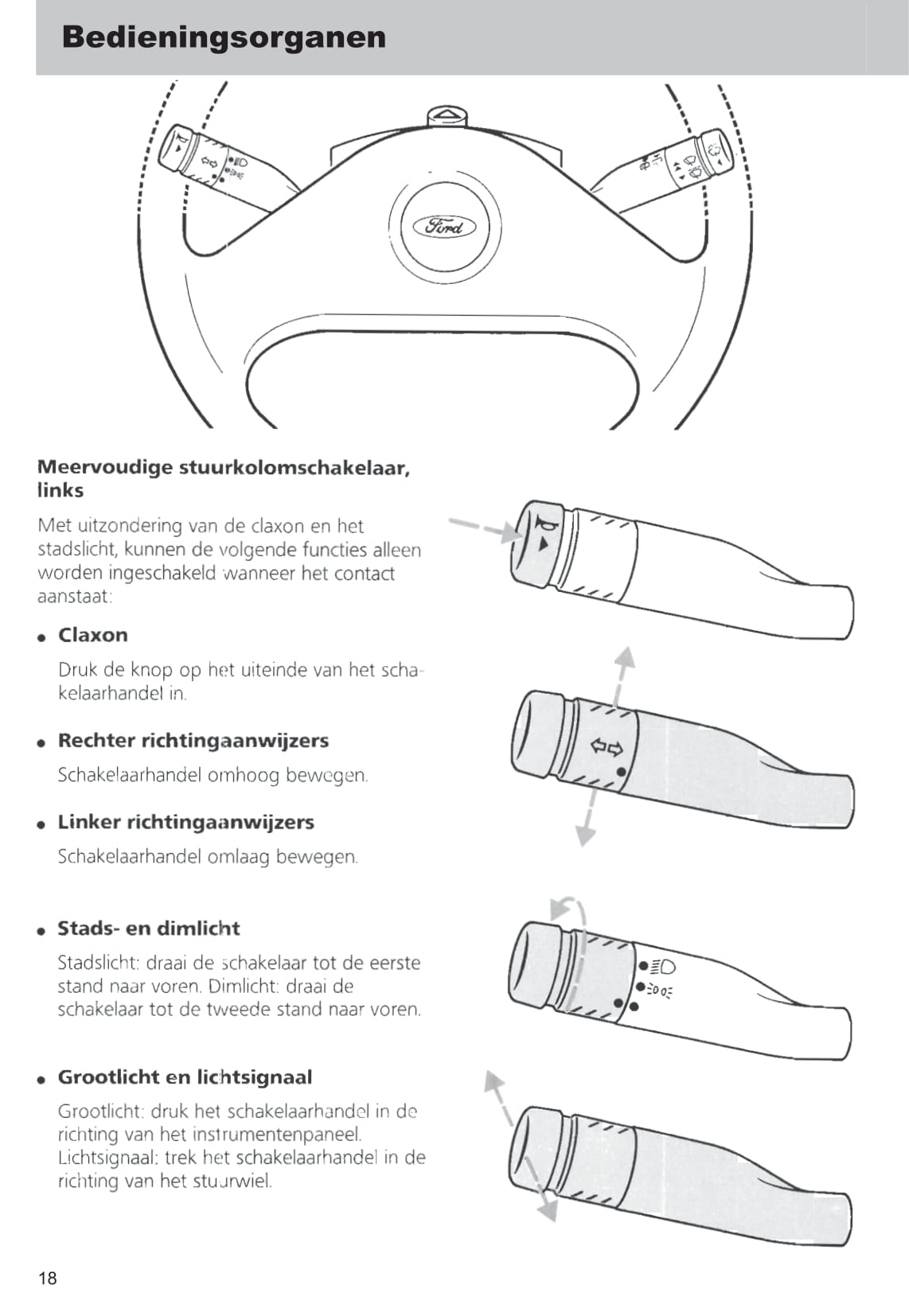 1989-1996 Ford Fiesta Owner's Manual | Dutch