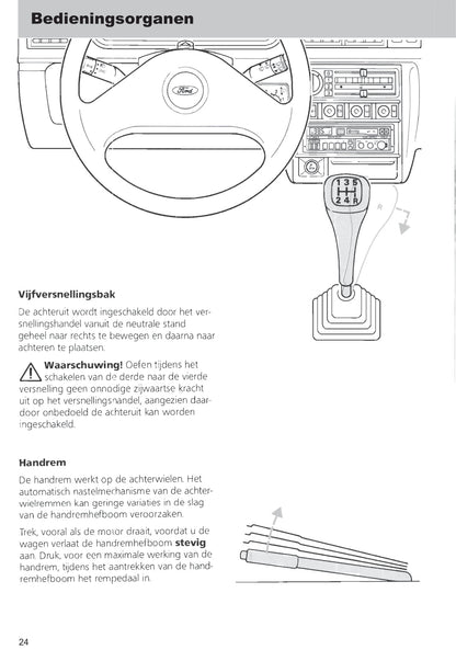 1989-1996 Ford Fiesta Owner's Manual | Dutch