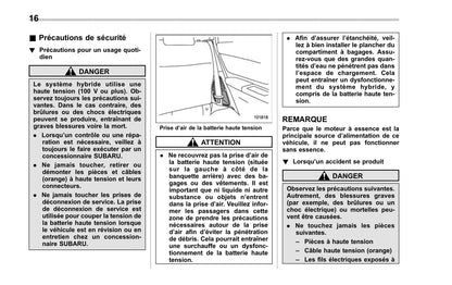 2016 Subaru Crosstrek Hybrid Owner's Manual | French