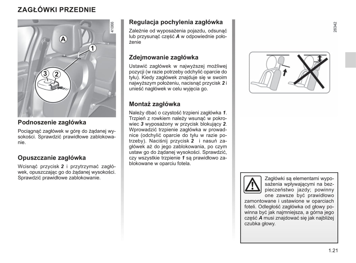 2018-2019 Renault Mégane Owner's Manual | Polish