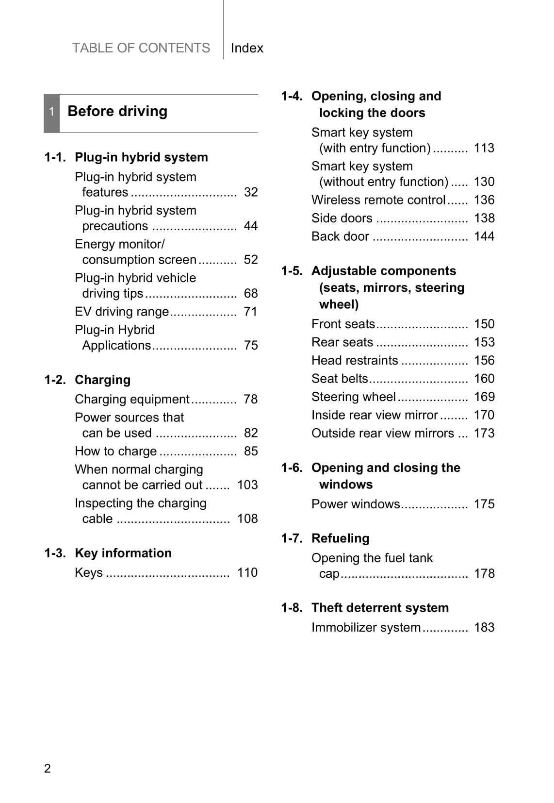 2015 Toyota Prius/Prius Plug-in Hybrid Owner's Manual | English