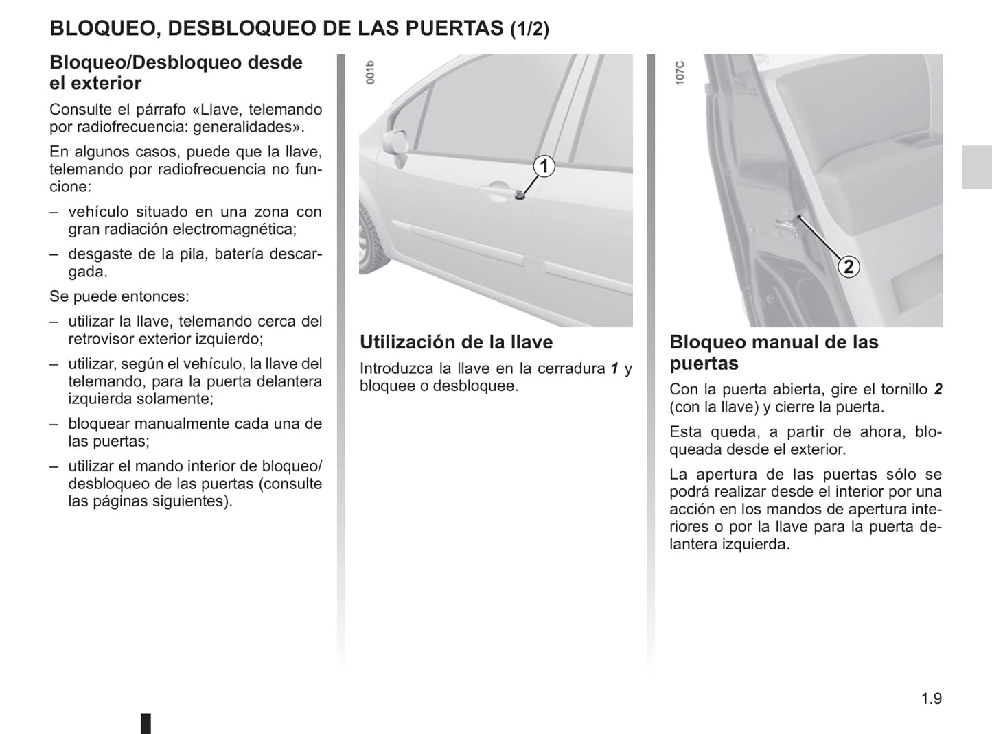 2012-2013 Renault Modus/Grand Modus Owner's Manual | Spanish