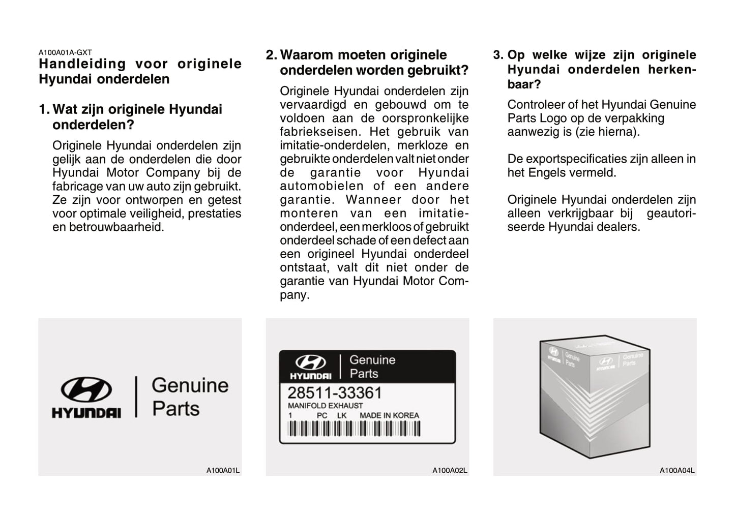 2006-2007 Hyundai Matrix Owner's Manual | Dutch