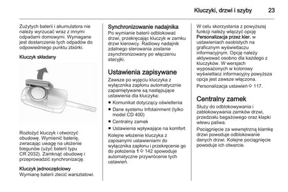 2013 Opel Meriva Owner's Manual | Polish